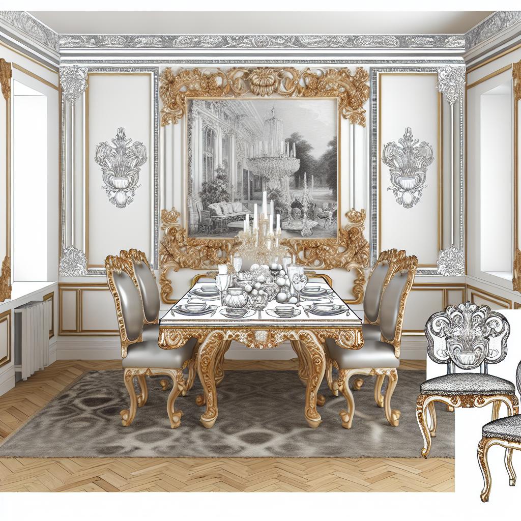 Introduction‌ au ⁣style baroque pour table et⁤ chaise de salle à ‌manger